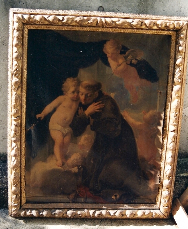 San Antonio da Padova e il Bambin Gesù prima del restauro
