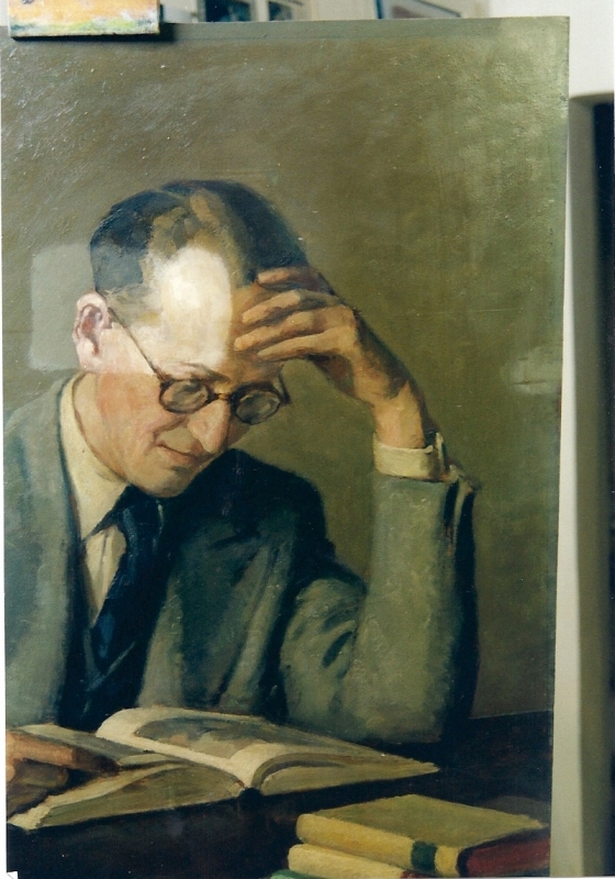 Ritratto di Nino Castellani (Pietro Galanti 1885-1973) durante la pulitura