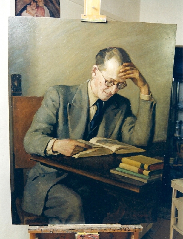Ritratto di Nino Castellani (Pietro Galanti 1885-1973) dopo il restauro