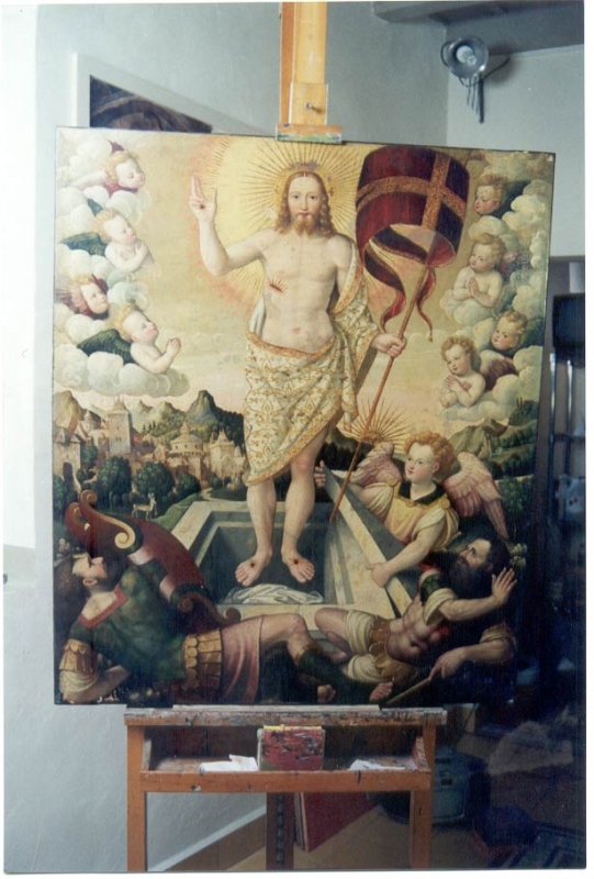 La Resurrezione di Cristo prima del restauro